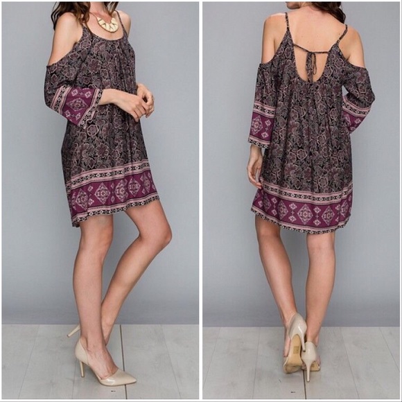 hp • Festival Cold Shoulder Dress - Picture 2 of 3